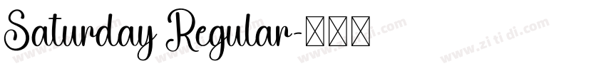 Saturday Regular字体转换
